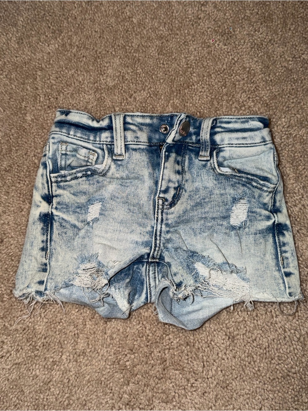 BKE Youth Distressed Light Blue Denim Shorts Size 6